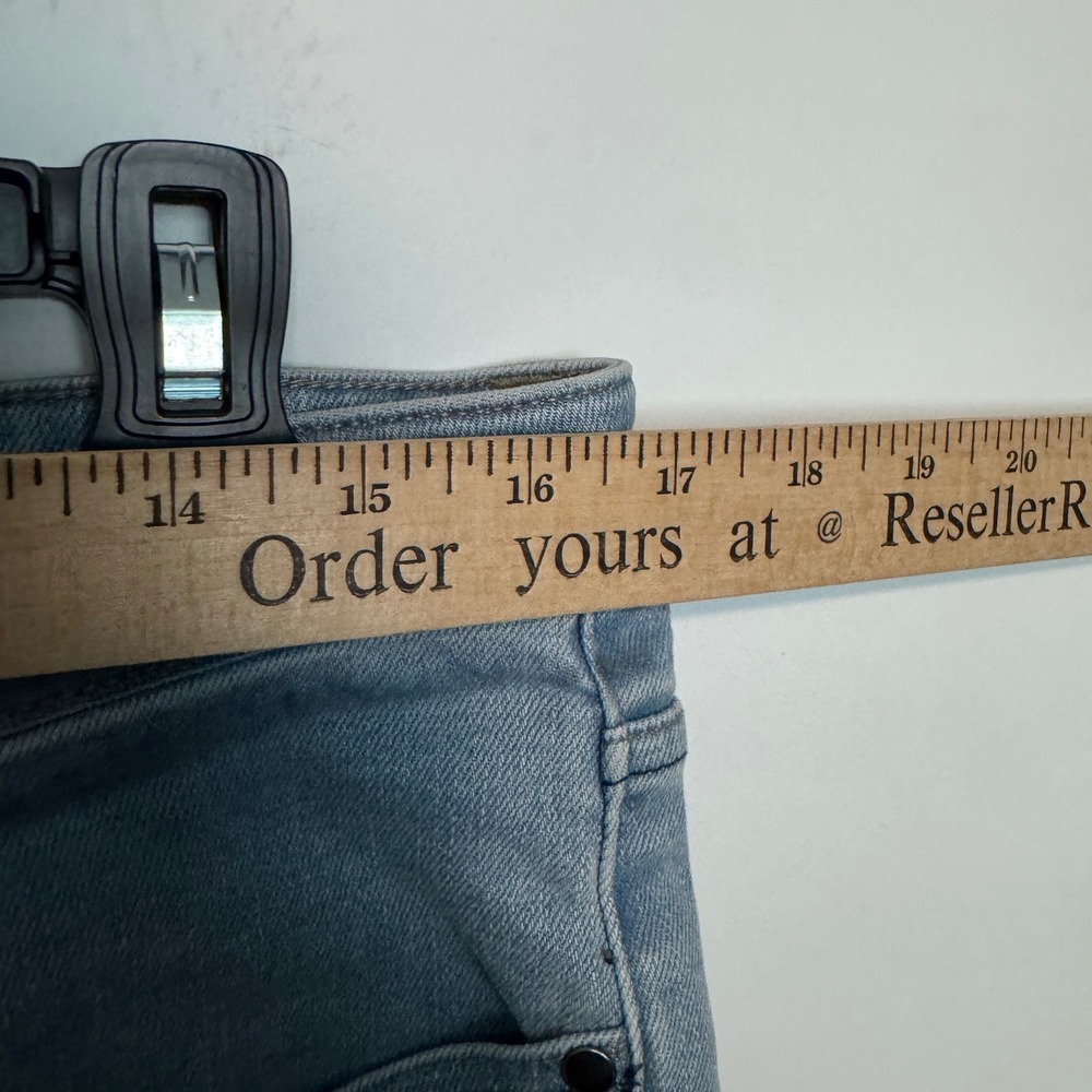 Under 5'10 Straight Stretch Jeans Mens 32x25 Light Wash Blue Denim Office 510 - Picture 8 of 10